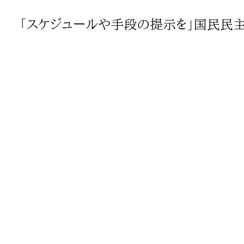 「スケジュールや手段の提示を」国民民主・玉木雄一郎氏、予算案早期成立に協力姿勢