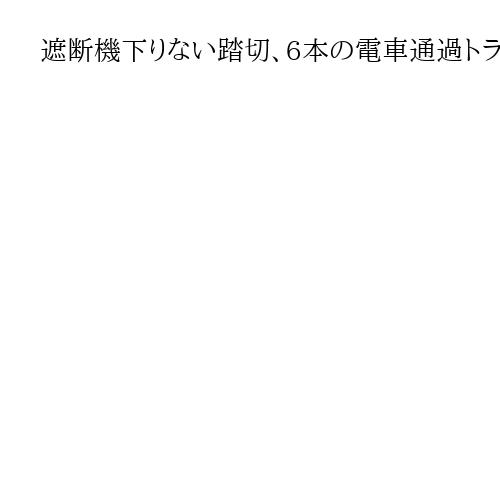 遮断機下りない踏切、6本の電車通過トラブル　JR西日本は覚知から1日以上公表せず