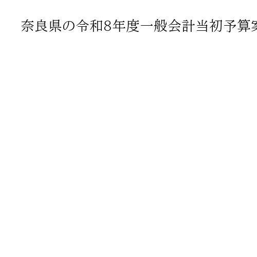 奈良県の令和8年度一般会計当初予算案は過去最大の6219億円　物価高・生活支援に重点