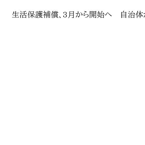 生活保護補償、3月から開始へ　自治体が窓口、原告から　厚労省