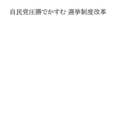 自民党圧勝でかすむ 選挙制度改革