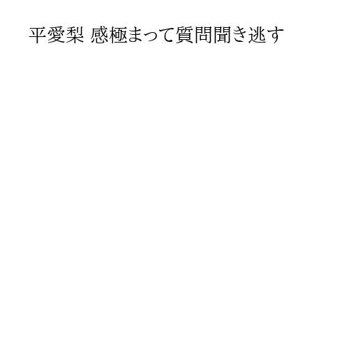 平愛梨 感極まって質問聞き逃す