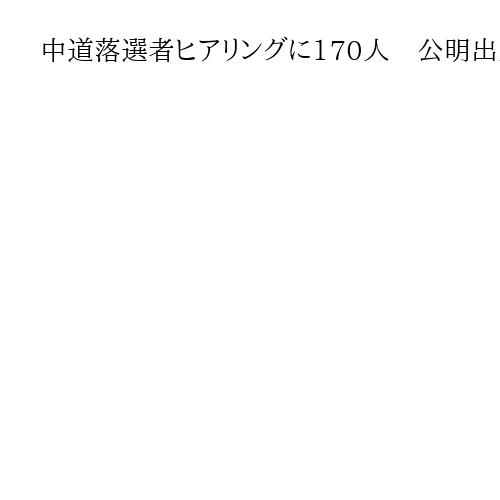中道落選者ヒアリングに170人　公明出身の比例名簿上位に不満、合流を疑問視する声も