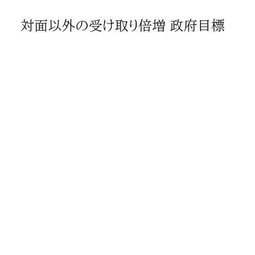 対面以外の受け取り倍増 政府目標