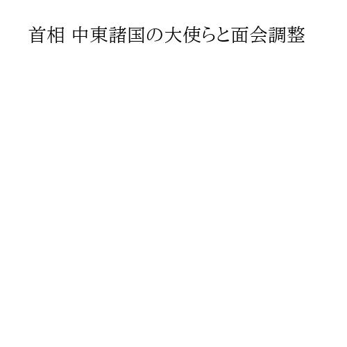 首相 中東諸国の大使らと面会調整