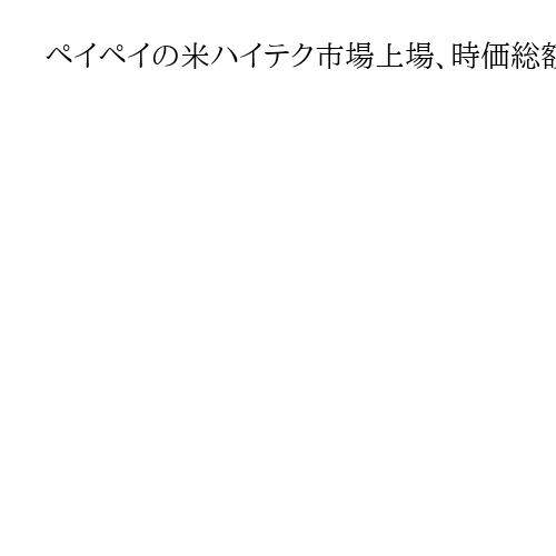 ペイペイの米ハイテク市場上場、時価総額2兆円超か　1株20ドル、ビザが取得も