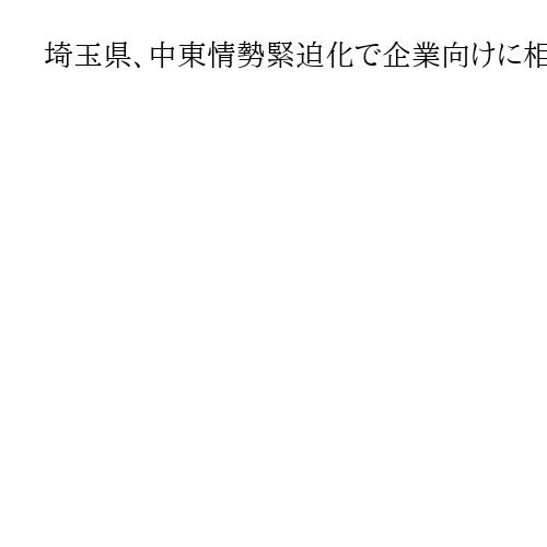 埼玉県、中東情勢緊迫化で企業向けに相談窓口設置　知事、県民に「買い占めに走らないで」