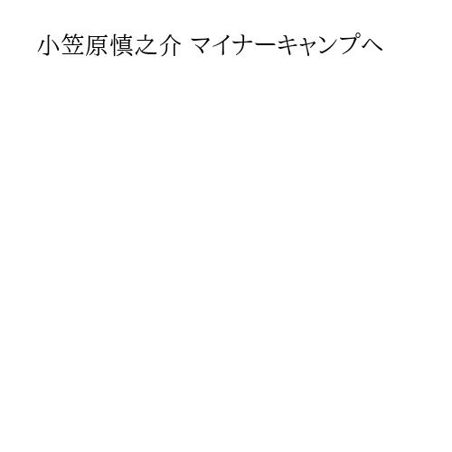 小笠原慎之介 マイナーキャンプへ