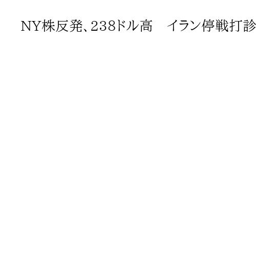 NY株反発、238ドル高　イラン停戦打診報道を好感