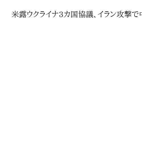 米露ウクライナ3カ国協議、イラン攻撃で中断　ゼレンスキー大統領が説明