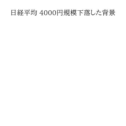 日経平均 4000円規模下落した背景