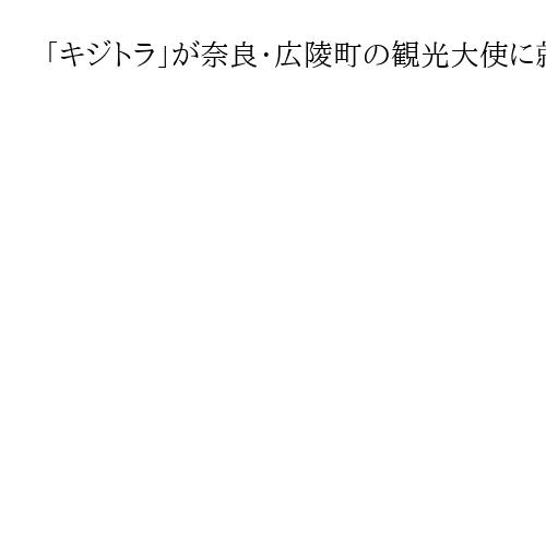 「キジトラ」が奈良・広陵町の観光大使に就任、任期は9月まで　特産のイチゴをPR