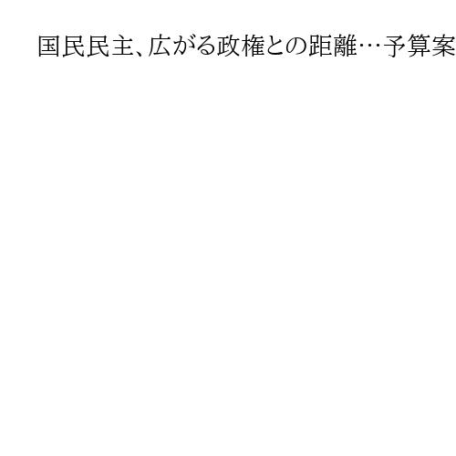 国民民主、広がる政権との距離…予算案に反対、委員長解任決議案も賛成