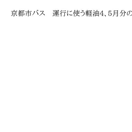 京都市バス　運行に使う軽油4、5月分の入札不調…3社中2社が辞退　イラン情勢背景か