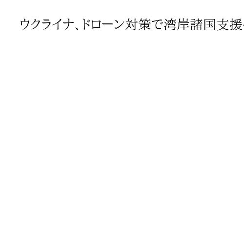 ウクライナ、ドローン対策で湾岸諸国支援へ　苦境打破狙う　イラン反発、攻撃を示唆