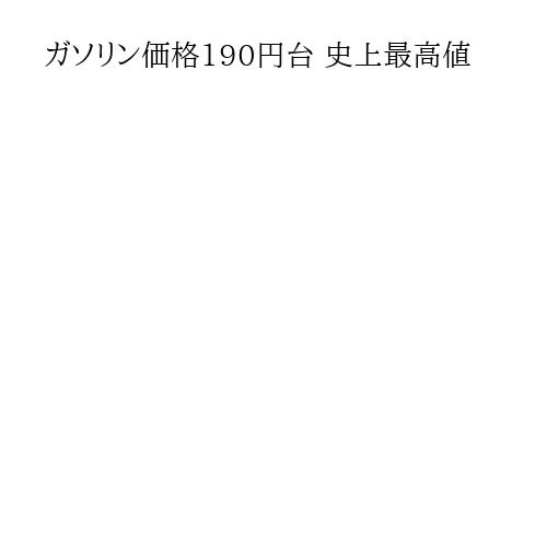 ガソリン価格190円台 史上最高値