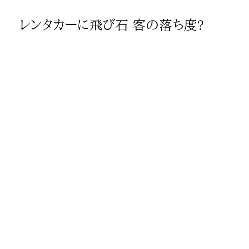レンタカーに飛び石 客の落ち度?