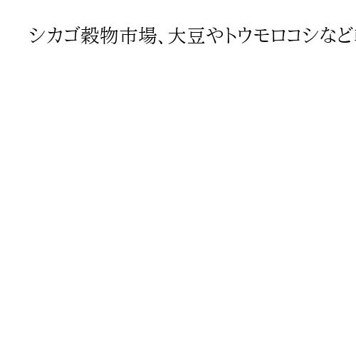 シカゴ穀物市場、大豆やトウモロコシなど軒並み高　中東からの肥料供給途絶を警戒か