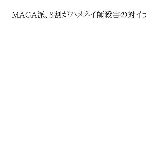 MAGA派、8割がハメネイ師殺害の対イラン攻撃を支持　米兵の犠牲を懸念する回答も3割