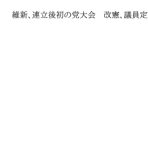 維新、連立後初の党大会　改憲、議員定数削減など「アクセル役」強調　問われる存在意義