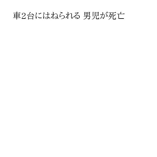 車2台にはねられる 男児が死亡