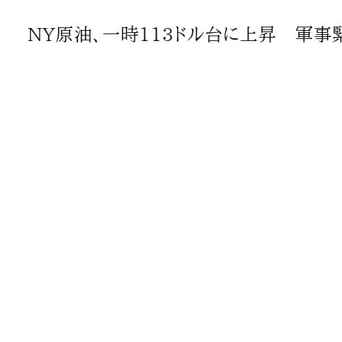 NY原油、一時113ドル台に上昇　軍事緊張高まり供給回復に時間かかる懸念強まる
